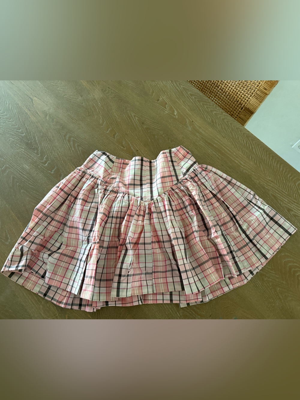 Pleated Pink Plaid Women’s Skort